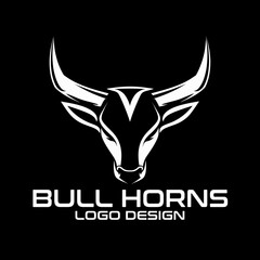 Bull Horns Vector Logo Design