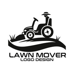Lawn Mover Vector Logo Design