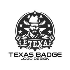 Texas Badge Vector Logo Design