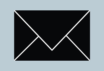 Mail icons set. email sign and symbol. E-mail icon. Mail envelope icon. envelope icon Black silhouette isolated on different color background. Vector illustration. Eps file 146.