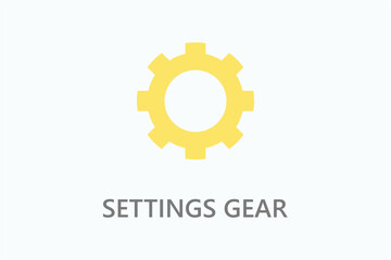 Settings gear icon or logo sign symbol vector illustration