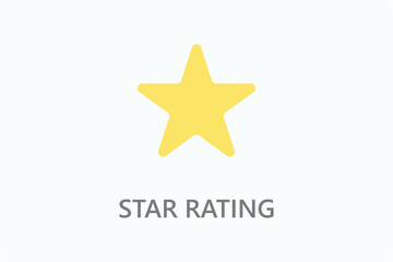 Obraz premium Star rating icon or logo sign symbol vector illustration
