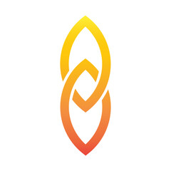 Abstract icon isolated on white background. Vector illustration.