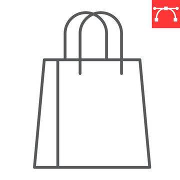 recommend clip art: Shopping bag line icon, buy and sale, shopping bag vector icon, vector graphics, editable stroke outline sign, eps 10.