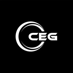CEG letter logo design in illustration. Vector logo, calligraphy designs for logo, Poster, Invitation, etc. - obrazy, fototapety, plakaty