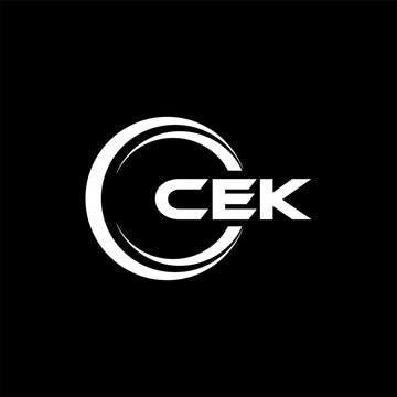 CEK letter logo design in illustration. Vector logo, calligraphy designs for logo, Poster, Invitation, etc.