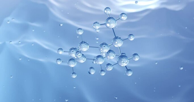 gamma-Terpinene acid rotating molecular structure, 3d model of molecule, terpinene, looped video
