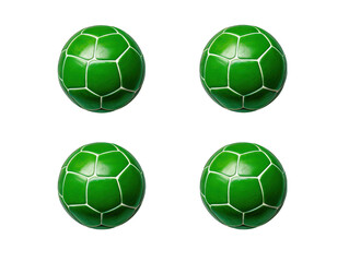 soccer ball collection set isolated on transparent background, transparency image, removed background