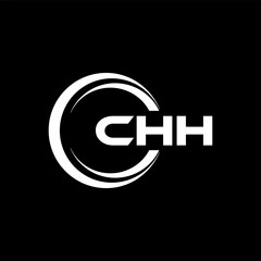 CHH letter logo design in illustration. Vector logo, calligraphy designs for logo, Poster, Invitation, etc.