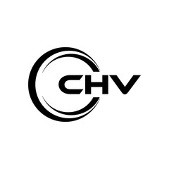 CHV letter logo design in illustration. Vector logo, calligraphy designs for logo, Poster, Invitation, etc.