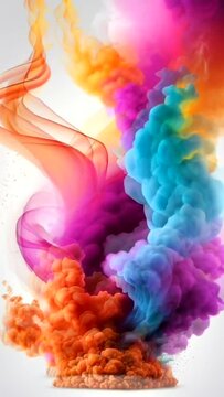generative ai video footage motion abstract colorful smoke background