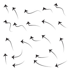 Set of Hand drawn vector arrows doodle on white background.design element vector illustration. eps10