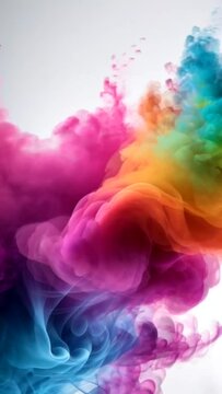 generative ai video footage motion graphics colorful smoke background for smartphone displays