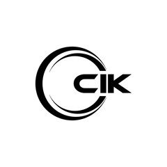 CIK letter logo design with white background in illustrator, cube logo, vector logo, modern alphabet font overlap style. calligraphy designs for logo, Poster, Invitation, etc.