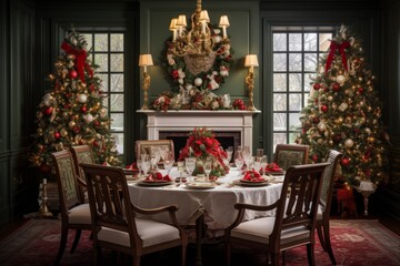 Traditional holiday cheer with classic christmas decor
