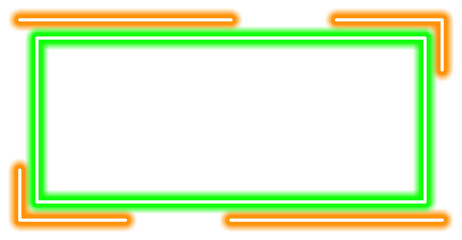 Glowing Rectangle Neon Frame