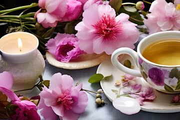Fototapeta na wymiar flower tea