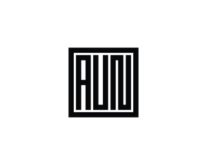 AUN logo design vector template