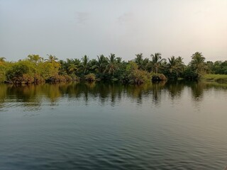 Fototapeta na wymiar Views of the beautiful landscape of Kerala, India