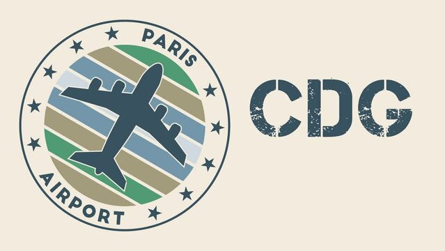 Charles de Gaulle Airport intro video. Paris airport information animation. Neat 4k video.