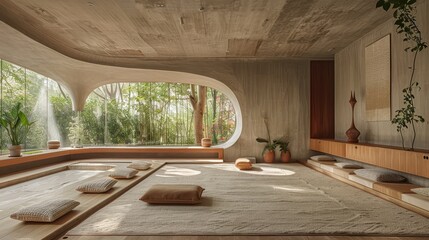 Tranquil hues, a calming backdrop for yoga and meditation