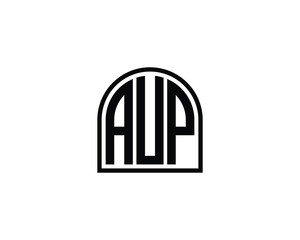 AUP logo design vector template