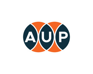 AUP logo design vector template