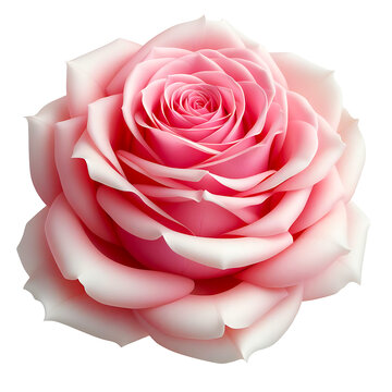 Pink rose isolated on transparent background PNG Image