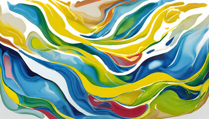 Colorful abstract painting background. Liquid marbling paint background.