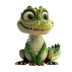 Fototapeta premium crocodile isolated on white background
