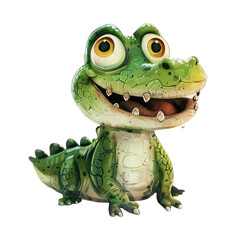 Fototapeta premium crocodile isolated on white background