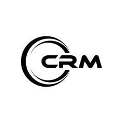 CRM letter logo design in illustration. Vector logo, calligraphy designs for logo, Poster, Invitation, etc.