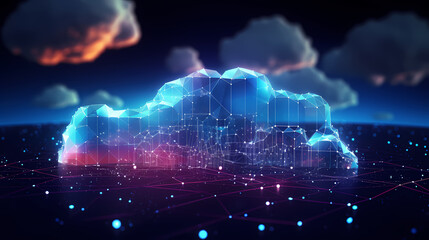 Cloud computing background, realizing cloud storage