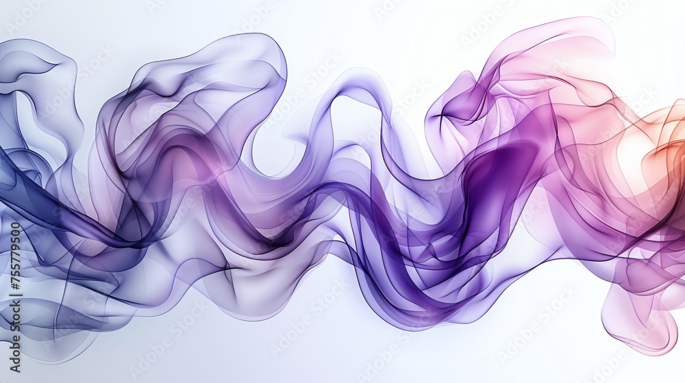 Aufkleber A set of modern elements representing air flow on a white background. An abstract light effect blowing from a humidifier, air conditioner, or purifier. Dynamic blurred flow motion.