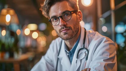 An attractive close-up portrait of a friendly healthcare administrator or doctor in a hospital setting. - Powered by Adobe