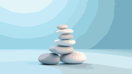 Zen stones smooth pebbles pyramid stacked balance 