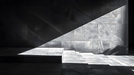 Architectural Drama: Contrasting Light and Shadows on Concrete