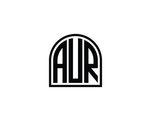 AUR logo design vector template