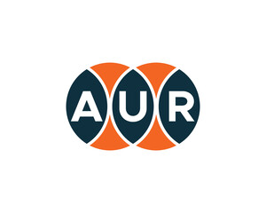 AUR logo design vector template