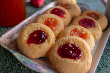 strawberry jam cookies