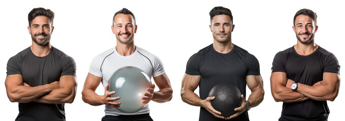 Fitness trainers, isolated on white and png - obrazy, fototapety, plakaty