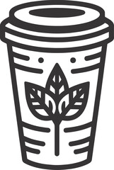 Hot coffee cup vector icon or Illustration on white background. Flat style icon.