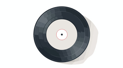 Vinyl icon white background flat vector 