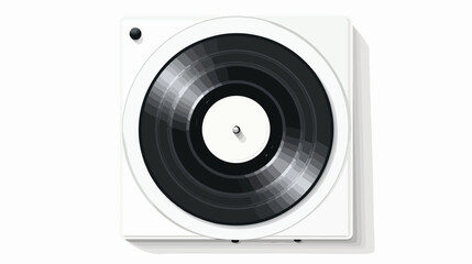 Vinyl icon white background flat vector 