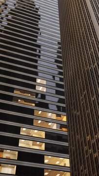 A mesmerizing sight of towering skyscrapers standing side by side, creating an awe-inspiring urban landscape.