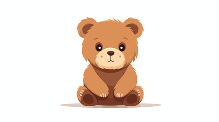 Vector illustration toy bear in a cap flat vector 