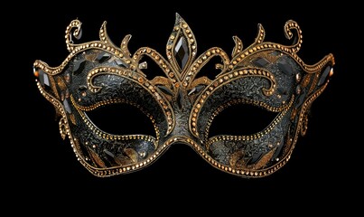Carnival mask isolated on black background