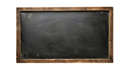 blank blackboard in wooden frame isolated on transparent or white background - obrazy, fototapety, plakaty