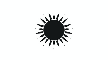 Vector black icon for sol flat vector  - obrazy, fototapety, plakaty