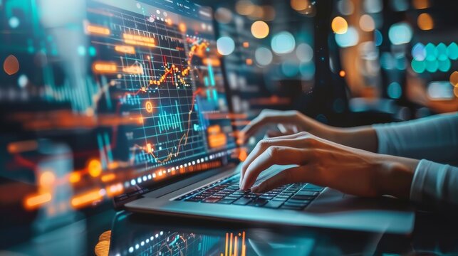 A high-tech finance hub where cutting-edge software meets personalized customer service